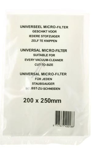 Mikrofilter Zuschneidbar für Staubsauger Com F93523 Feinstaubfilter