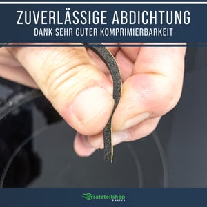 Dichtband/Dichtung 9mm(B) x 2mm(D) für Kochfeldern | Länge: 3m