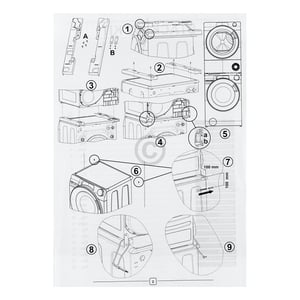 Stapelsystem für Waschmaschine Candy Hoover 35602394 Slim-Geräte