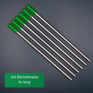 Edelstahl Glashalter für Geschirrspüler mit grünen Kappen - Set Bierliebhaber 