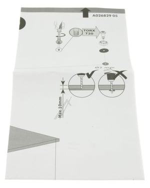 Einbau-Schablone für Geschirrspüler Electrolux 140026829022 Integrierbar