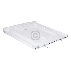 Gerätedeckel mit Rahmen Griff Feder Haken Bauknecht 481010771230 für Toplader Waschmaschine