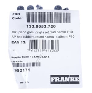 Gummipuffer für Ofen Franke 1330053720 4mm Höhe 9mm Ø 10er Set