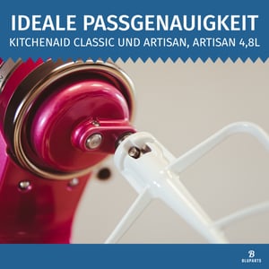 Flachrührer passend wie Flachrührer Kitchenaid Artisan K45B Kitchenaid Rührer, kompatibel mit Kitchenaid K45 AP3884849 W10672617