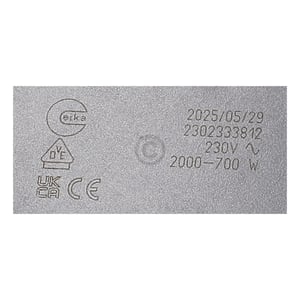Doppelkochplatte 2000W für Ofen Smeg 805690657 Kochfeld Heizelement