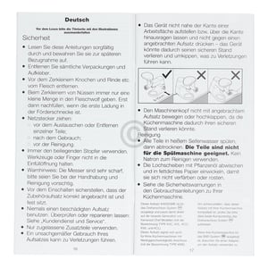 Fleischwolfaufsatz Kenwood KAX950ME AW20011012 für Küchenmaschine