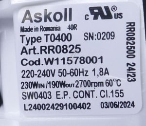 Lüftermotor für Whirlpool Ofen 488000864344 Backofen