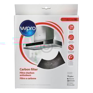 Kohlefilter Whirlpool 481281718533 AMC859 Typ10 Wpro 265x150mm