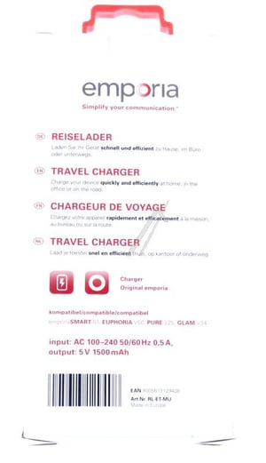 Emporia Dunstabzugshaube Reiseladegerät Micro-USB
