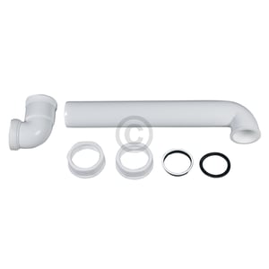 Ablaufbogen 1 1/2" 90° ausziehbar Spülbeckensiphon weiß 22171 9 HandWerk