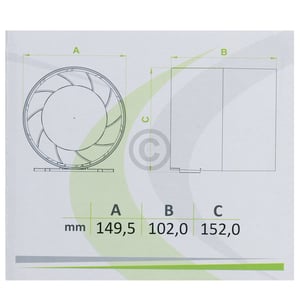 Rohreinschubventilator 150erR weiß für Küche Bad Toilette Keller 10032337