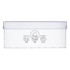 Gefrierschubladenblende oben mitte beko 4634610100 445x190mm für KühlGefrierKombination