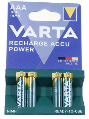 Varta AAA Micro Akku 800mAh für Ofen 56703101404 Ready2Use