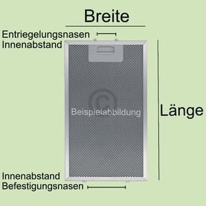 Metallfettfilter Küppersbusch 545088 248x222mm für Dunstabzugshaube