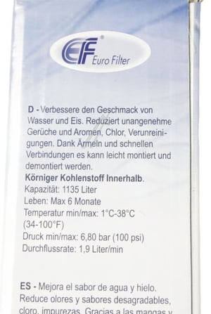 WF001 Wasserfilter für Kühlschrank Eurofilter WF001 Kühlschrankfilter