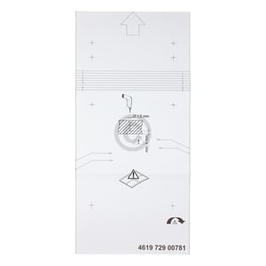 Schablone Atlantic Bauknecht 481072900781 für Geschirrspüler Bauknecht