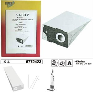 K4-Beutel für Staubsauger Filterclean 000286N 5 Stück