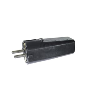 Schuko-Stecker Vollgummi Schutzkontaktstecker schwarz