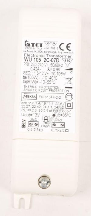 Elica Ofen Trafo 230-240V 12V 105W SPP0000323 Halogen