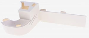 Drahtscharnierabdeckung Links für Kühlschrank Samsung DA6308034B Seitenblende, Tür