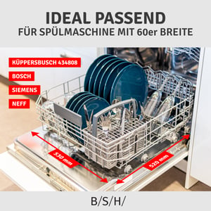 Geschirrkorb unten 00680997 - Qualitäts-Komplettset 680997 für Spülmaschinen von Bosch, Siemens, Neff, Küppersbusch - Zuverlässiger Ersatz für Geschirrkorb