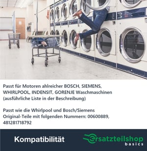 Motorkohlen [2er Set] für Waschmaschinen/Trockner von Bauknecht, Bosch wie 481281718792