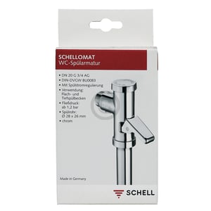WC-Spülarmatur 3/4" Schell Druckspüler für Flachspülbecken Tiefspülbecken 21400