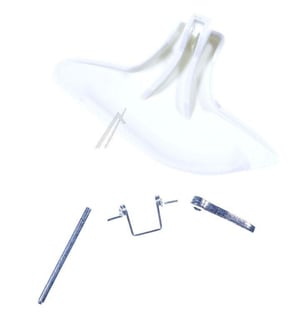 Waschmaschinentürgriff Bauknecht 481231028224 Kunststoff weiß