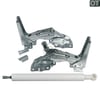Türdämpfer + Türscharnier oben + unten Liebherr 9590166 für Kühlschrank