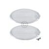 Lampenabdeckung 100x54mm oval, 2 Stück 5024879600 Franke, Indesit Hotpoint