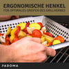 PADOMA Grillkorb aus Edelstahl - Grillschale Edelstahl für Grill mit ergonomischen Henkeln