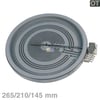 Strahlheizkörper 3kreis AEG 3890807229 EGO 10.52312.078 für Glaskeramikkochfeld