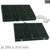 Kohlefilter 295x210mm, 2 Stück, OT! 481948048338 Wpro, Bauknecht, Whirlpool, Ike