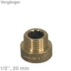 Verlängerung 1/2"x20mm Rotguss