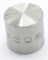 Ofenknopf Whirlpool/Indesit 481010568594 Push-Knopf, Edelstahl
