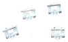 Backofenhaken-Set für Ofen Whirlpool Indesit 488000983156 Reparatur Halter