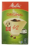 Kaffeefilter 1x2 für Melitta Kaffeemaschine 6626822 40 Stück, ungebleicht