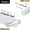 Flachkanal 125erF Naber 1m 218x55mm für Luftführung Dunstabzugshaube