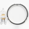 Halogenlampe BOSCH 00629023 G9 20W mit Glasabdeckung und Metallring für Dunstabzugshaube