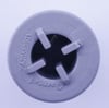 Mechanische Drucktaste Silber für Ofen Electrolux Aeg 140205899010 mechanisches Bedienelement