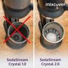 Elegante Glasflasche (grau) für den SodaStream Crystal 2.0