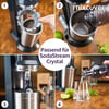 Elegante Glasflasche (grau) für den SodaStream Crystal 2.0
