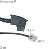 Kabel Anschlusskabel TAE-F / 6P4C 3m