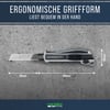 Profi Cuttermesser 18mm mit Abbrechklinge - Antirutsch- u. Autolockfunktion