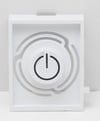Taste Ein/Aus für Geschirrspüler Whirlpool Indesit C00634301 weißer Schalter Bedienfeld